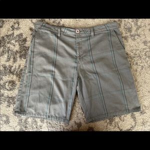 Rip Curl Turquoise and Black Grey plaid Shorts